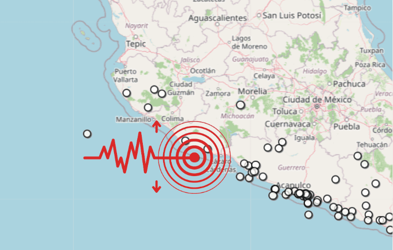 &nbsp;Sismo en Michoacán. ESPECIAL / SSN
