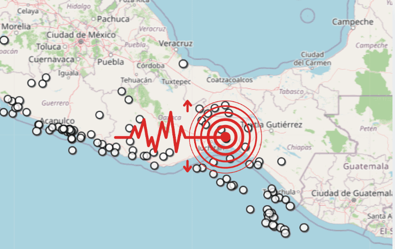 &nbsp;Sismo en Oaxaca. ESPECIAL / SSN