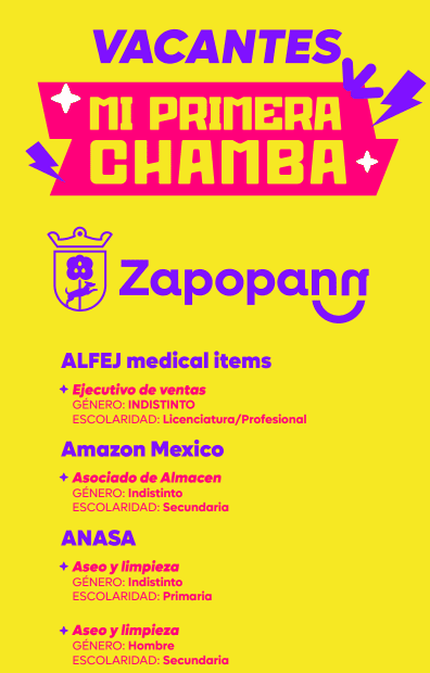 &nbsp;Estas son solo algunas vacantes que puedes encontrar en Mi Primera Chamba, consulta el listado completo en el enlace de arriba. CORTESÍA
